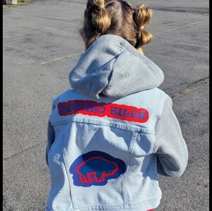 Buffalo bills kids jean jacket size 7-8